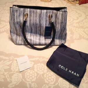 Cole Haan Black & ivory tote Benson
